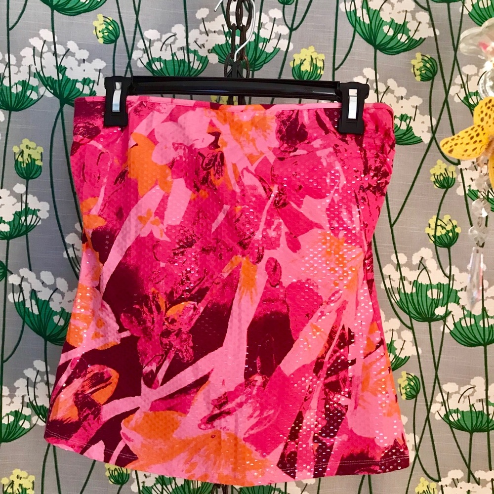 NWT Strapless Express Sequin Top